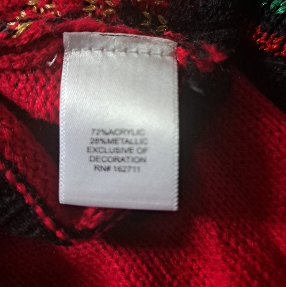 BLIZZARD BAY OH Snap UGLY Christmas sweater argyle Vest ruffled metallic XL - Picture 7 of 7